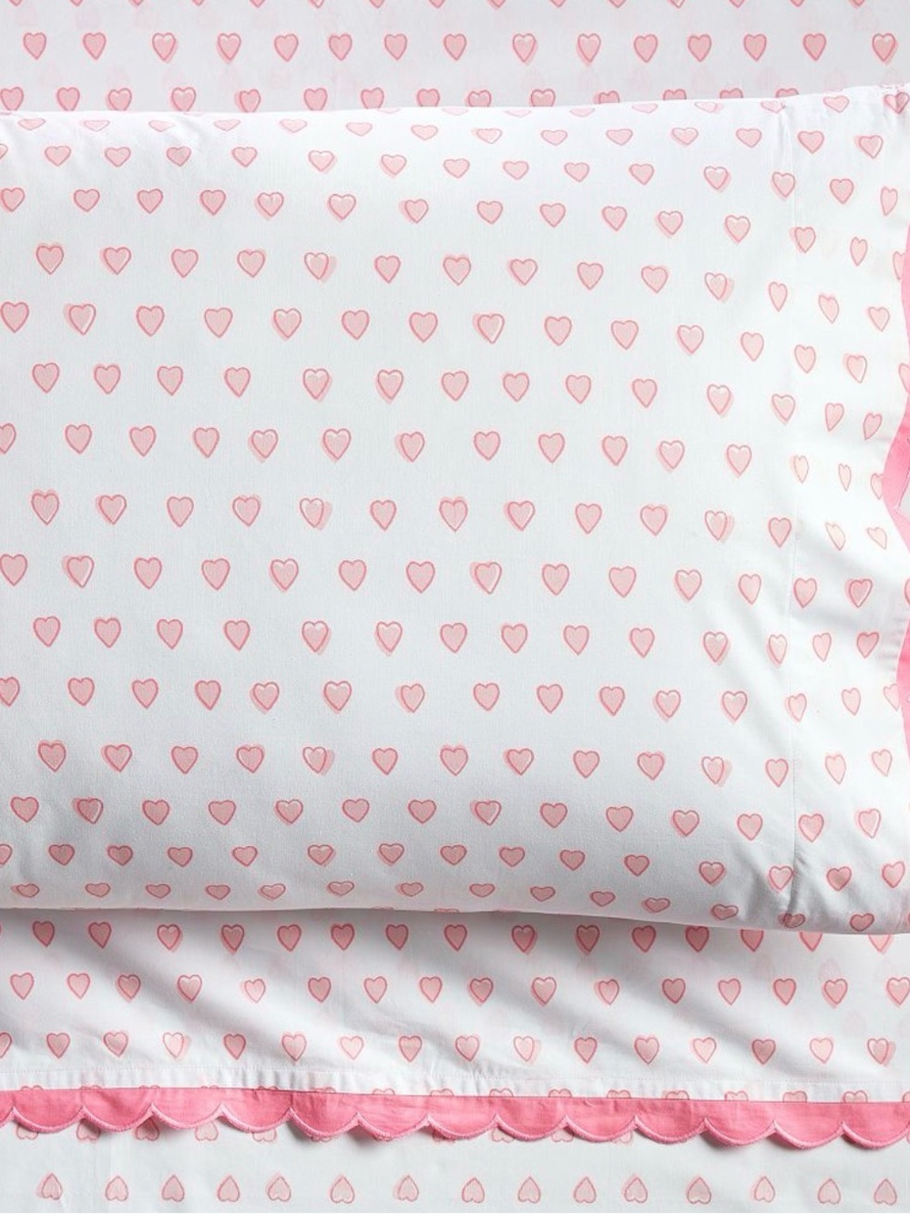 Roller Rabbit Twin XL sheet set with Scalloped Trim